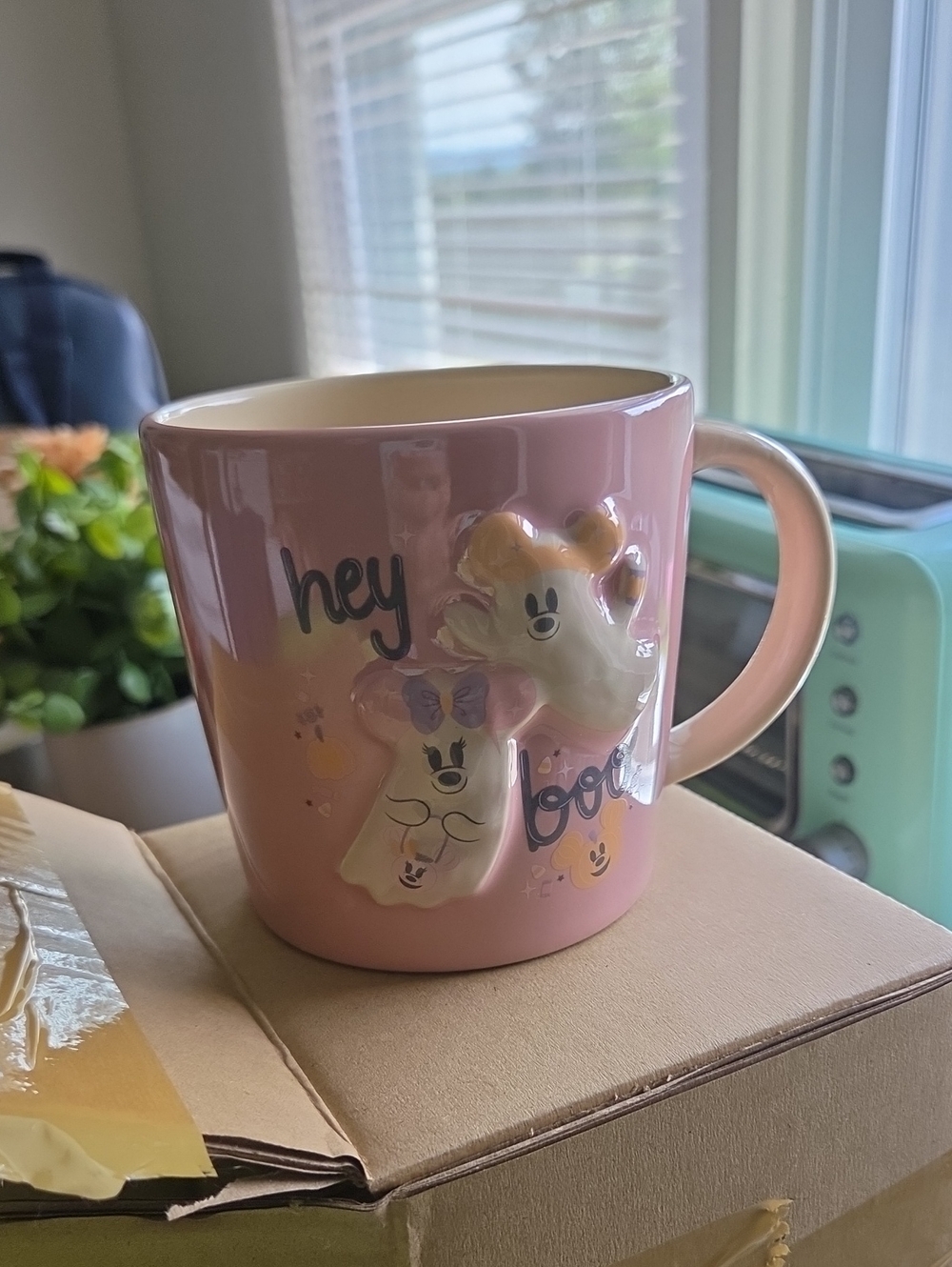Disney Pink Ceramic 'Hey Boo' Ghost Mug